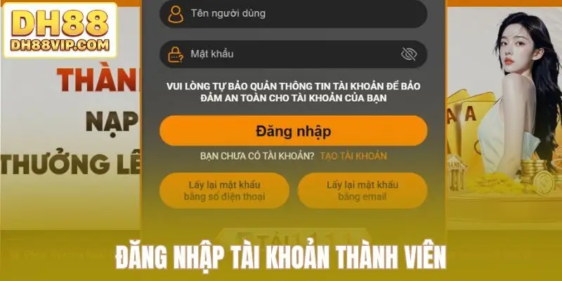 Đăng nhập tài khoản thành viên